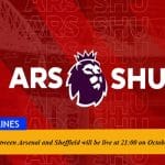The match between Arsenal and Sheffield will be live at 21:00 on October 28