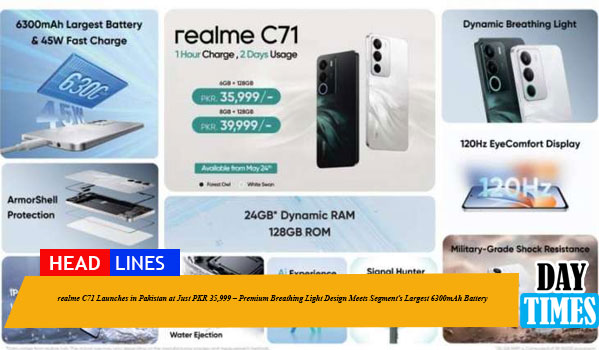 realme C71 Launches in Pakistan at Just PKR 35,999 – Premium Breathing Light Design Meets Segment’s Largest 6300mAh Battery